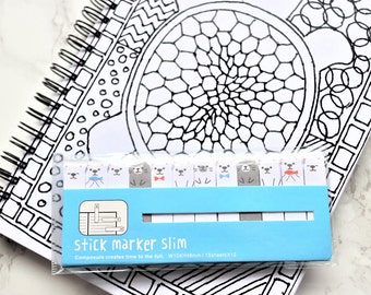 polar bears seal bookmark sticky page memo notes, organiser marker divider stationery, post it notes, planner and journal accessories,