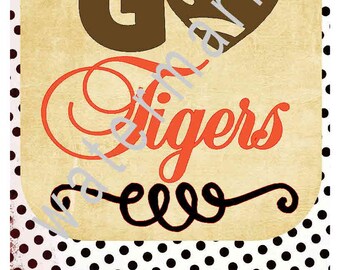 Tigers SVG - Go tigers shirt Go Tigers Svg -silhouette cameo cricut DXF svg Orange and Black Tigers Football svg heart football