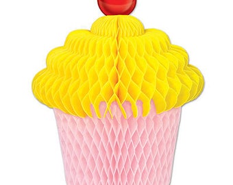 Fun Tissue Cupcake Centerpiece/ Cupcake Party Decor/ Cupcake Paper Decoration/ Sprinkles Birthday Party