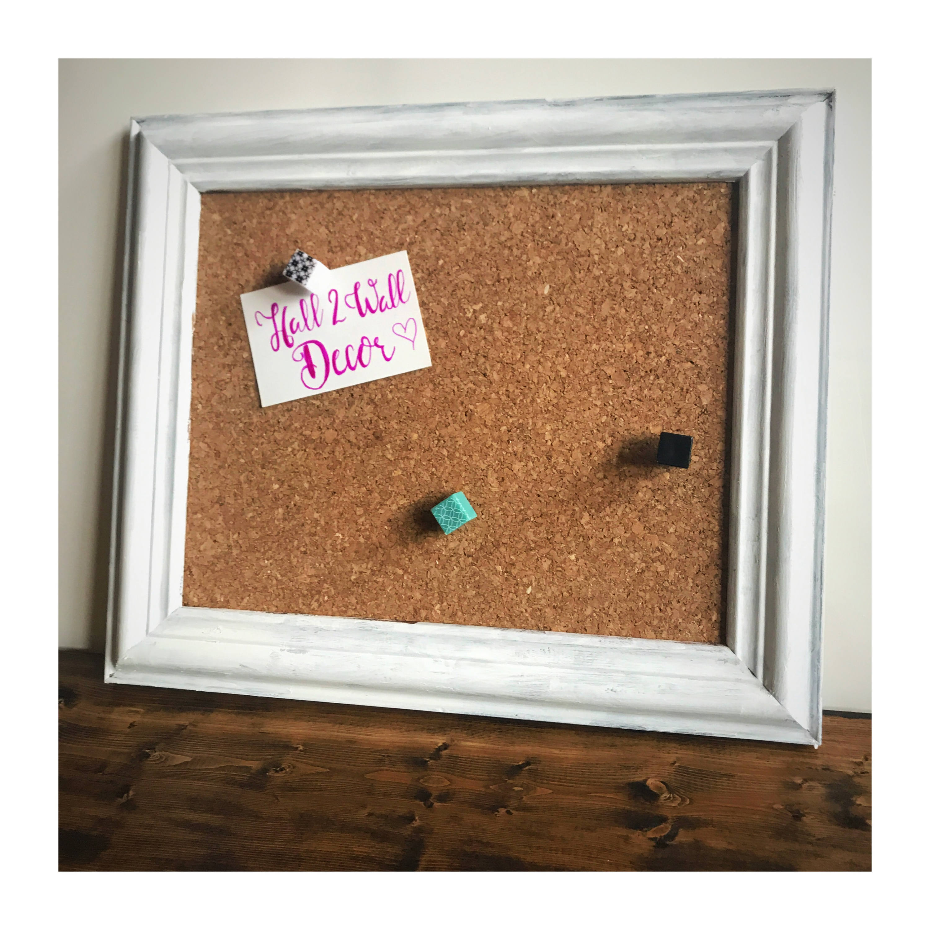 Cork Board Framed Distressed Frame Bulletin Zoom