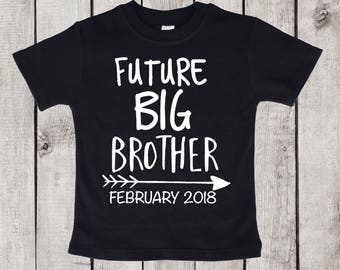 Big Brother Shirt Black, Add Your Due Date, Pregnancy Reveal Shirt, Soon To Be Big Brother Shirt, Future Big Brother Shirt, Arrows