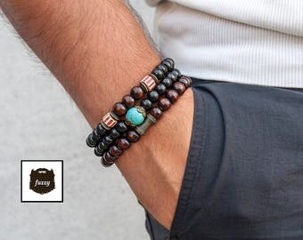Bracelet homme set, Tribal bracelet, Men African bracelet, Men Bracelet, Men Tribal Bracelet, Men Tribal bracelet set, Hipster bracelet set