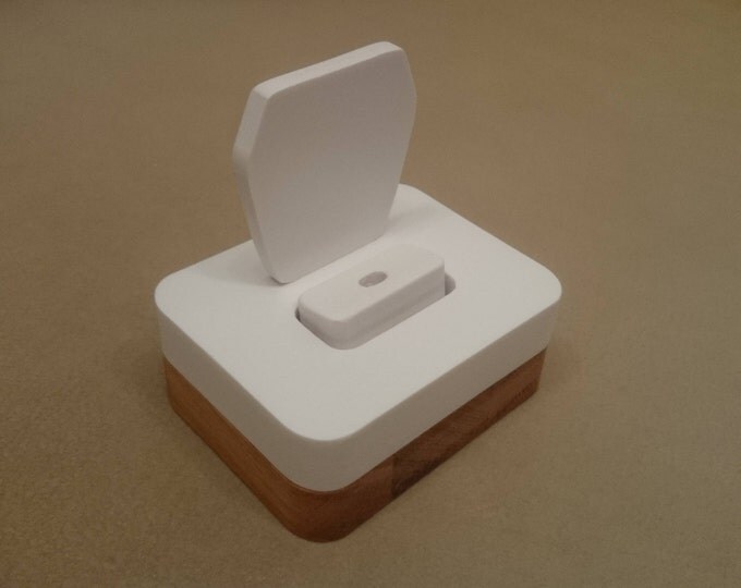 iphone charging station docking station stand, IDOQQ Uno White Wood Station, iphone 5, 6, 7, 8