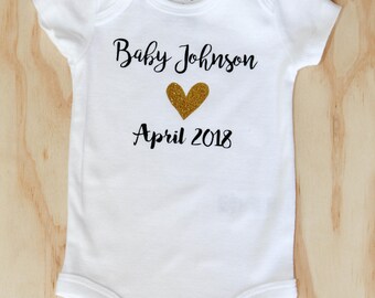 Pregnancy Announcement Onesie| Baby Announcement Onesie| Pregnancy Reveal Onesie| Maternity Photo Onesie| Custom Baby Onesie| Gender Reveal