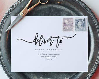 Modern Envelope Address Template Special Delivery Envelope Address Envelope Template Printable Envelope Template Wedding Envelopes