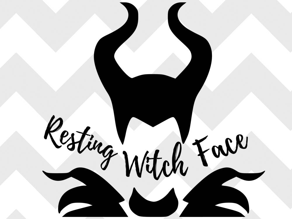 resting witch face SVG disney SVG halloween halloween svg