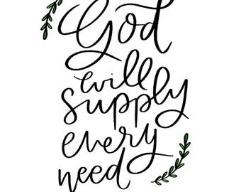 Philippians 4 19 | Etsy