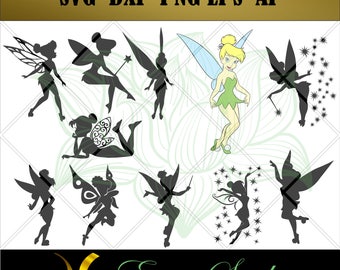 Tinkerbell svg, Fairy svg, Disney svg, Clipart Studio svg, Digital design, svg files for cricut,svg files,Cricut Downloads,Instant Download