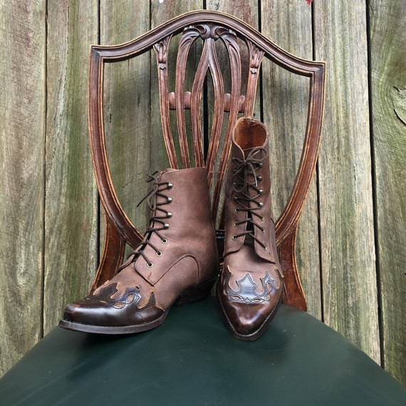 Steam punk, Vintage Lace-up boots by VelvetCloverBoutique steampunk buy now online