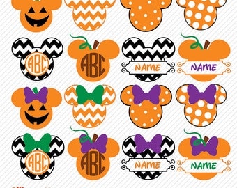 Mickey Halloween SVG, DXF, Mickey Pumpkin Clipart, Mickey Monogram Halloween svg, Mickey Halloween, Mickey Halloween png, Mickey Monogram
