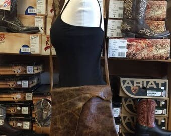 Brown Leather Bag with Leather Strap