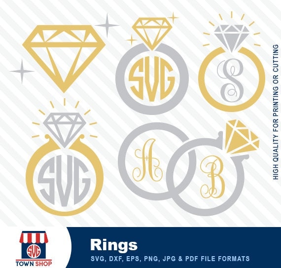 Download Rings rings file rings SVG cricut diamond wedding digital