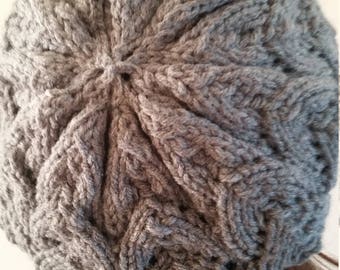 Heather Gray Knit Slouchy Hat
