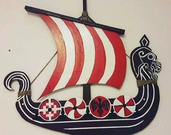 Viking ship coat rack, Viking ship coat hanger, Coat rack, Coat hanger, Entry way wall rack, Nordic cot rack, Viking coat rack