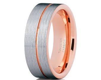 tungsten wedding band rose rose gold tungsten ring tungsten carbide ring men women comfort fit - Tungsten Wedding Rings For Men tungsten wedding band rose rose gold tungsten ring tungsten carbide ring men women comfort fit - Tungsten Wedding Rings For Men