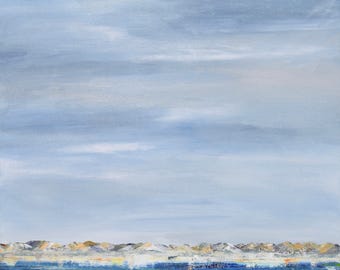 Large abstract art, Blue Landscape, Seascape Painting, Abstract Seascape,  large abstract seascape, large beach painting, large beach decor