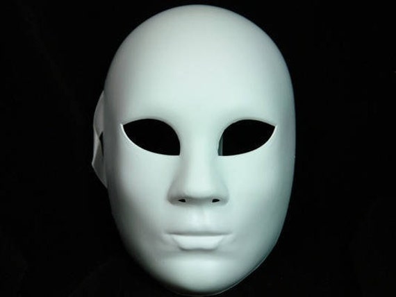 Halloween Female Girls Women White Full Face Mask DIY mask