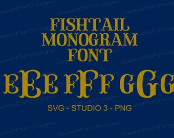 Download Fishtail font svg | Etsy