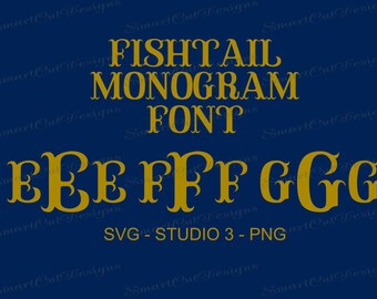 Download Fishtail font svg | Etsy