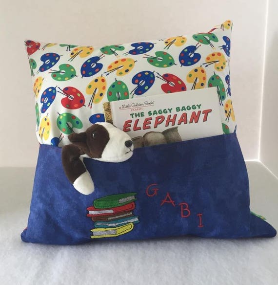 Items similar to Story Time Pillow, Book Pillows, Pocket Pillow, Pillow