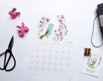2017 2018 calendar - school calendar with a planner from august 2017 to july 2018 - 12 illustrated months - wall calendar