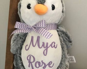 personalized stuffed penguin