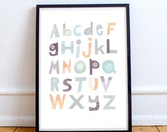 Abc Wall Art abc wall art | etsy Abc Wall Art abc wall art | etsy