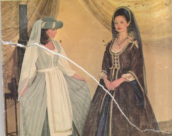 Renaissance Gown Pattern Simplicity 7756/0637 Size 10 12 14 Uncut