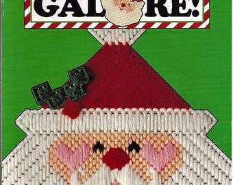 Santas Galore In Plastic Canvas Pattern Book Leisure Arts Suppplement to Plastic Canvas Corner
