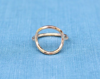 Gold Karma Ring, Rose Gold Circle Ring, Karma Open Circle Ring, Minimalist Jewelry, Midi Ring, Dainty Ring, Geometric Gold Ring, Gold Ring