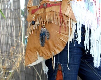 Boho leather handbag, leather shoulder bag, boho handbag, boho handbag , hippie bag, fringe leather bag, unique leather bag, bohemian bag