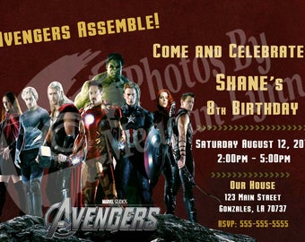 Marvel Avengers Birthday Invitation *DIGITAL*