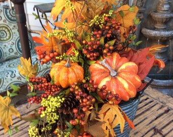 Large Fall Centerpiece,Thanksgiving Centerpiece,fall centerpiece, Fall table arrangement, Table centerpice for Thanksgiving, pumpkin floral
