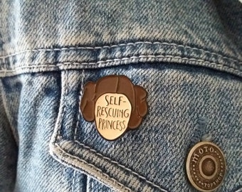 Enamel Pin Self-rescuing Princess | Pin | Enamel lapel pin | Brooch | Feminist Enamel Pin | Star Wars | Princess Leia | Lapel pin | Feminist