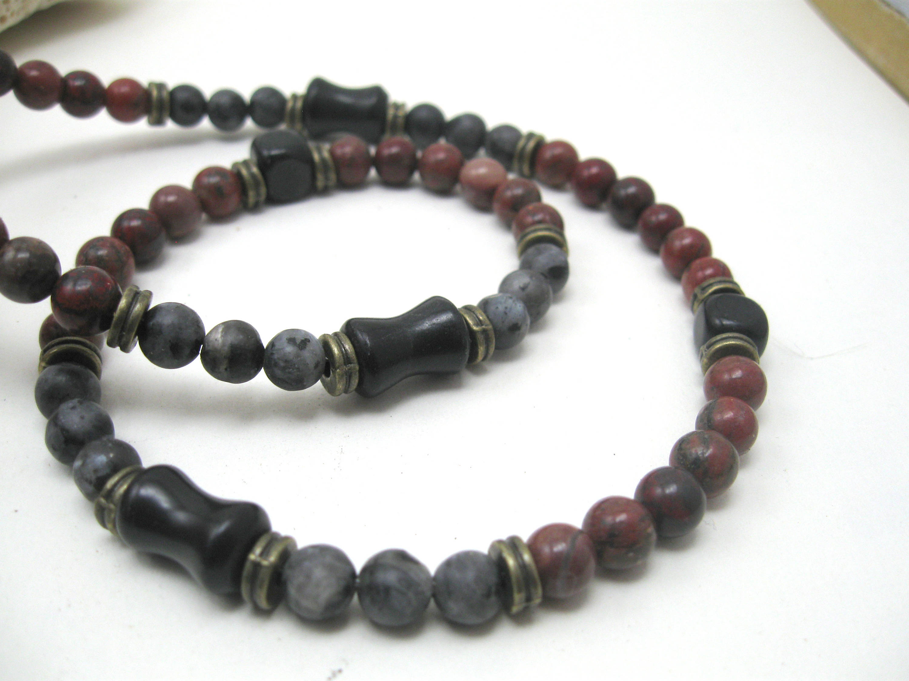 mens necklace mens stone necklace mens black stone necklace