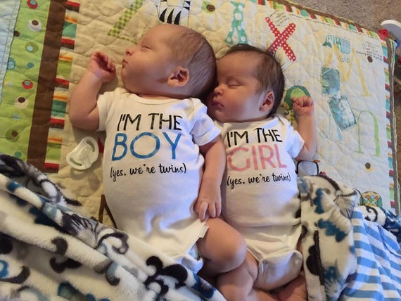 onesies for twins boy and girl