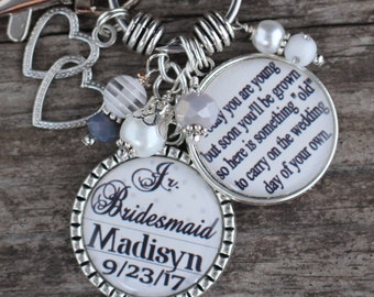 PERSONALIZED JR. BRIDESMAID Gift, Personalized Jr. Bridesmaid, Girl Wedding Gift, Wedding Jr. Bridesmaid Necklace, Jr. Bridesmaid Jewelry