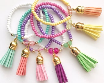 Tassel Bracelet Beaded, Tassel Bracelet for Kids, Toddler Jewelry, Kids Jewelry, Baby Bracelet, Bracelet for Girls, Toddler Bracelet