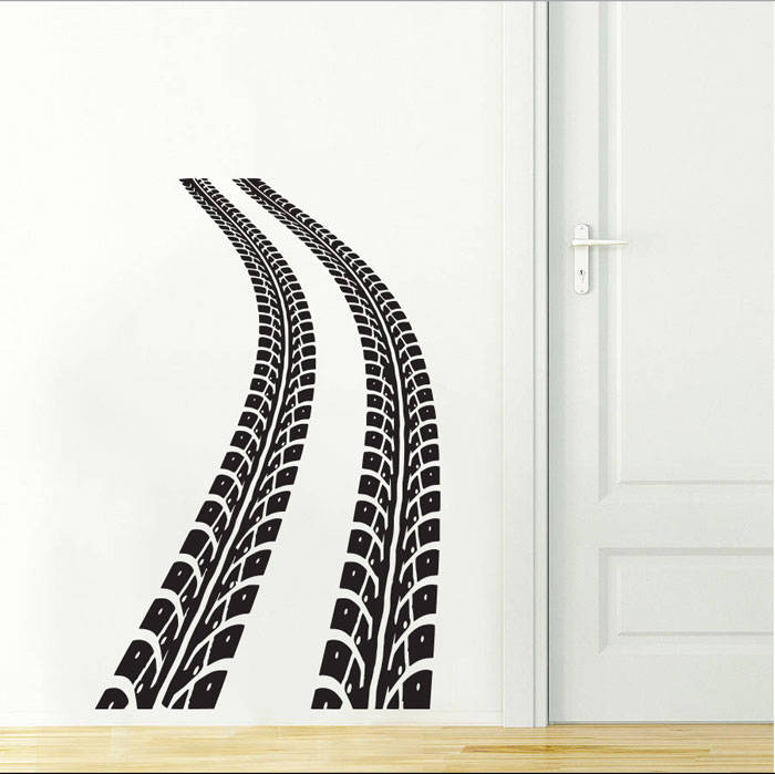 Tire Tracks Decal Tire Decal Tire Track Wall Decal Tire Track