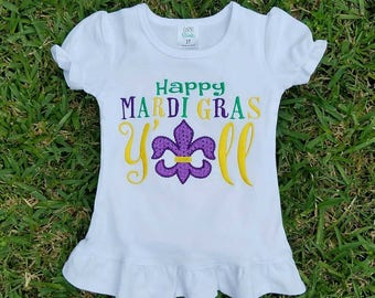 girls mardi gras shirt