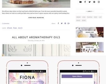 Blogger Template Responsive, Blogger Theme, Premade Blogger Templates, Blogger Template Minimal, Blogger Blog, Blogspot - Fiona