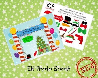 Elf Photo Booth and Props, Elf Printable, Elf Antic, Elf Props