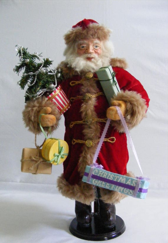 Victorian Santa Claus figurine Victorian Christmas decoration