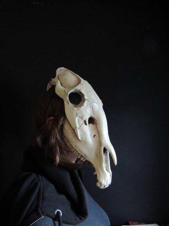 Horse skull mask shaman animal cosplay accessories