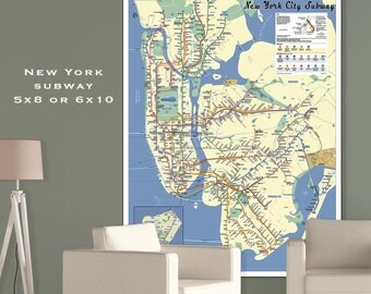 New york subway map | Etsy