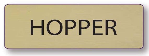 JIM HOPPER Stranger Things Halloween Costume Name Badge Tag