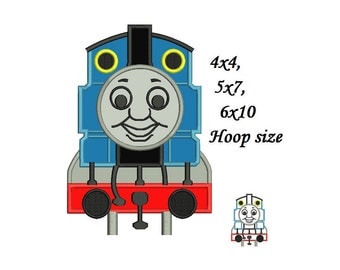 Thomas The Train Applique Design - 4,5,6 inch size instant download