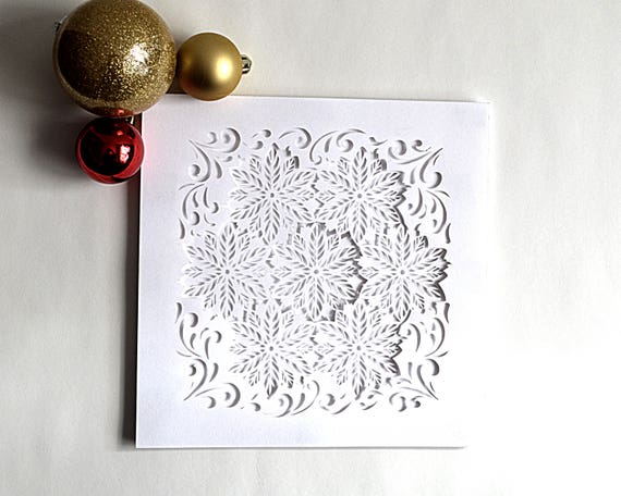 Download Christmas Shadow box 3D Layered papercutting template.