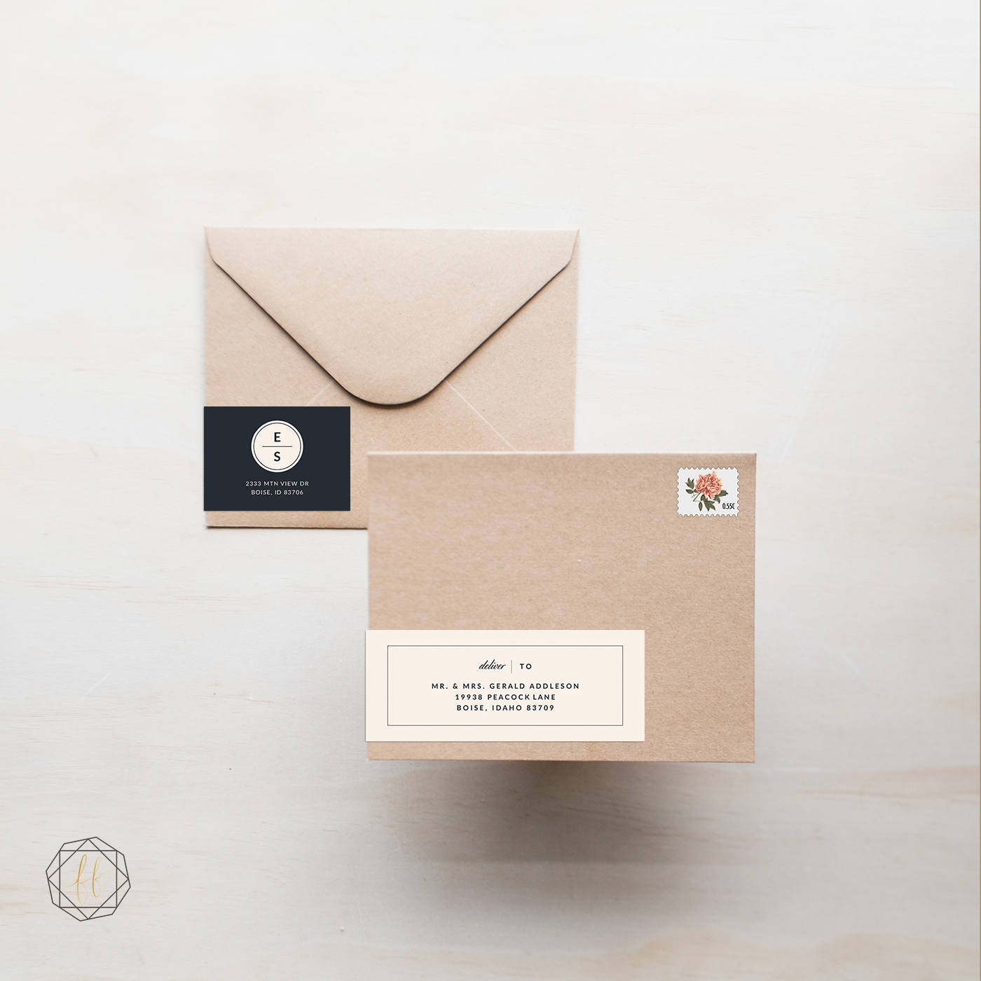 Navy Blue Printable Wrap Around Address Label Wedding Address