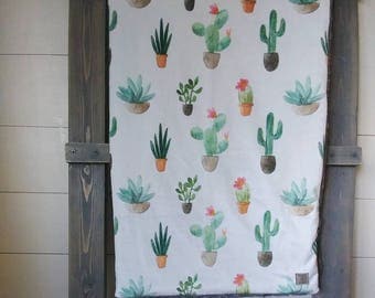 READY TO SHIP.Succulent Blanket. Succulent Lovey. Cactus Nursery. Cactus Blanket. Cactus Lovey. Cactus Nursery. Succulent Nursery. Lovey